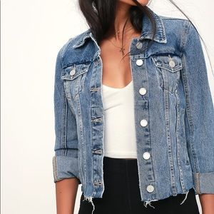 Blank NYC Traffic Jam Wash Raw Hem Denim Jacket